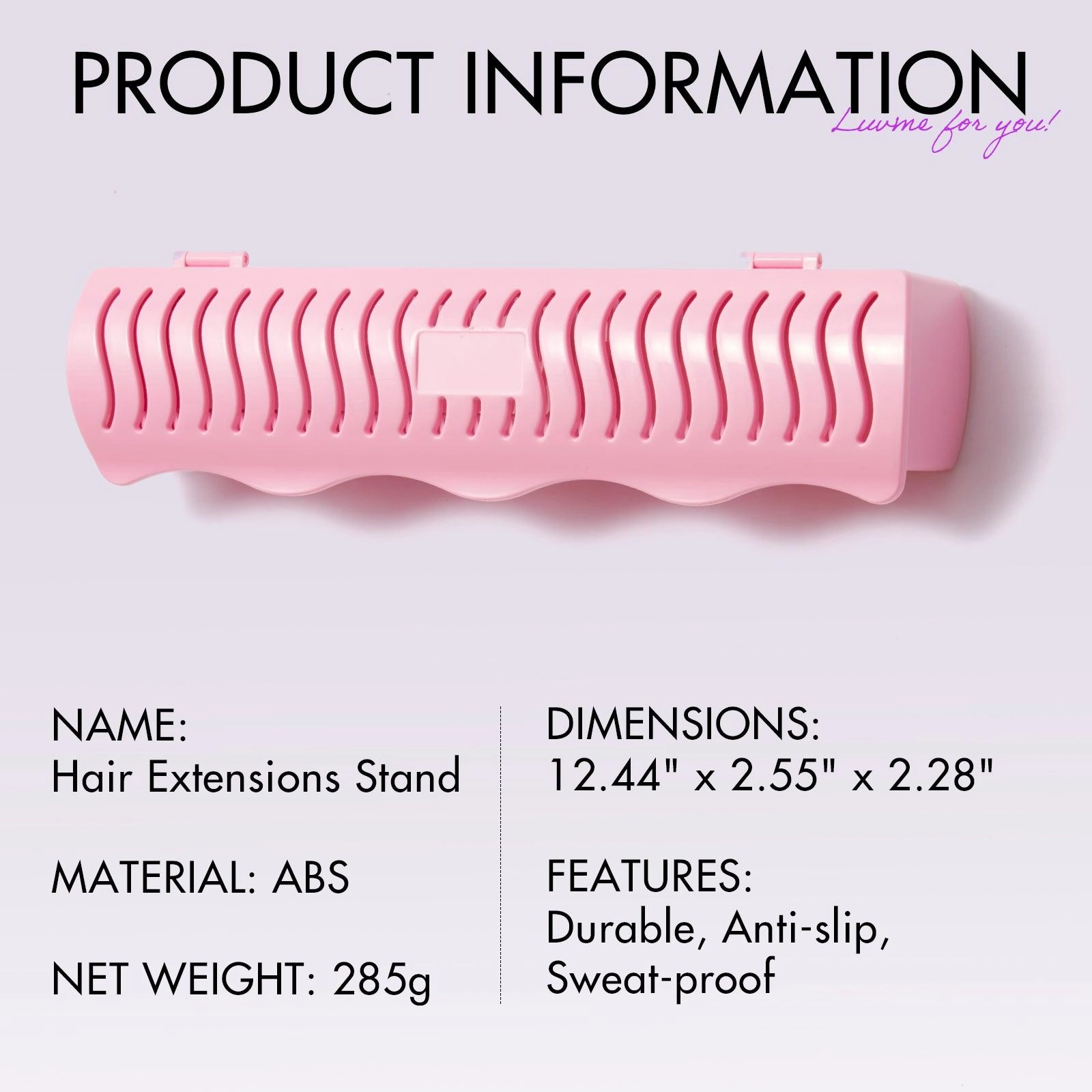 1pc Hair Extension Holder, Storage for Clip-in, Tape-in, Bundles & Weft