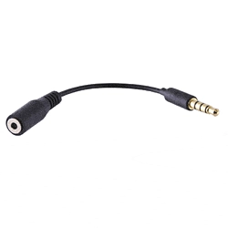 2.5mm to 3.5mm adapter for use with  iPhone and other smart phones
