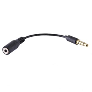 2.5mm to 3.5mm adapter for use with  iPhone and other smart phones