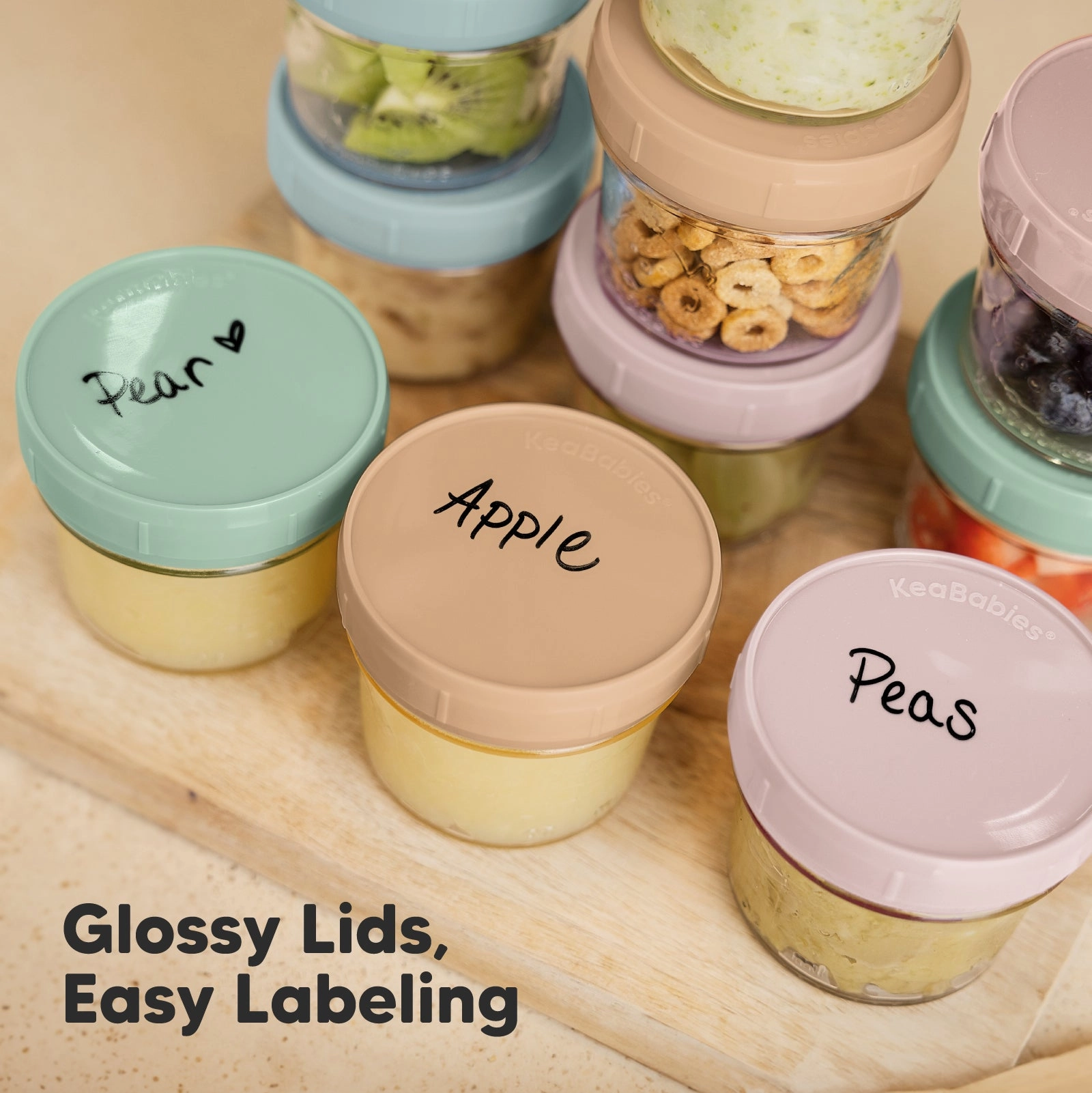 6-Pack Prep Jars Food Glass Containers (Musk Dusk)