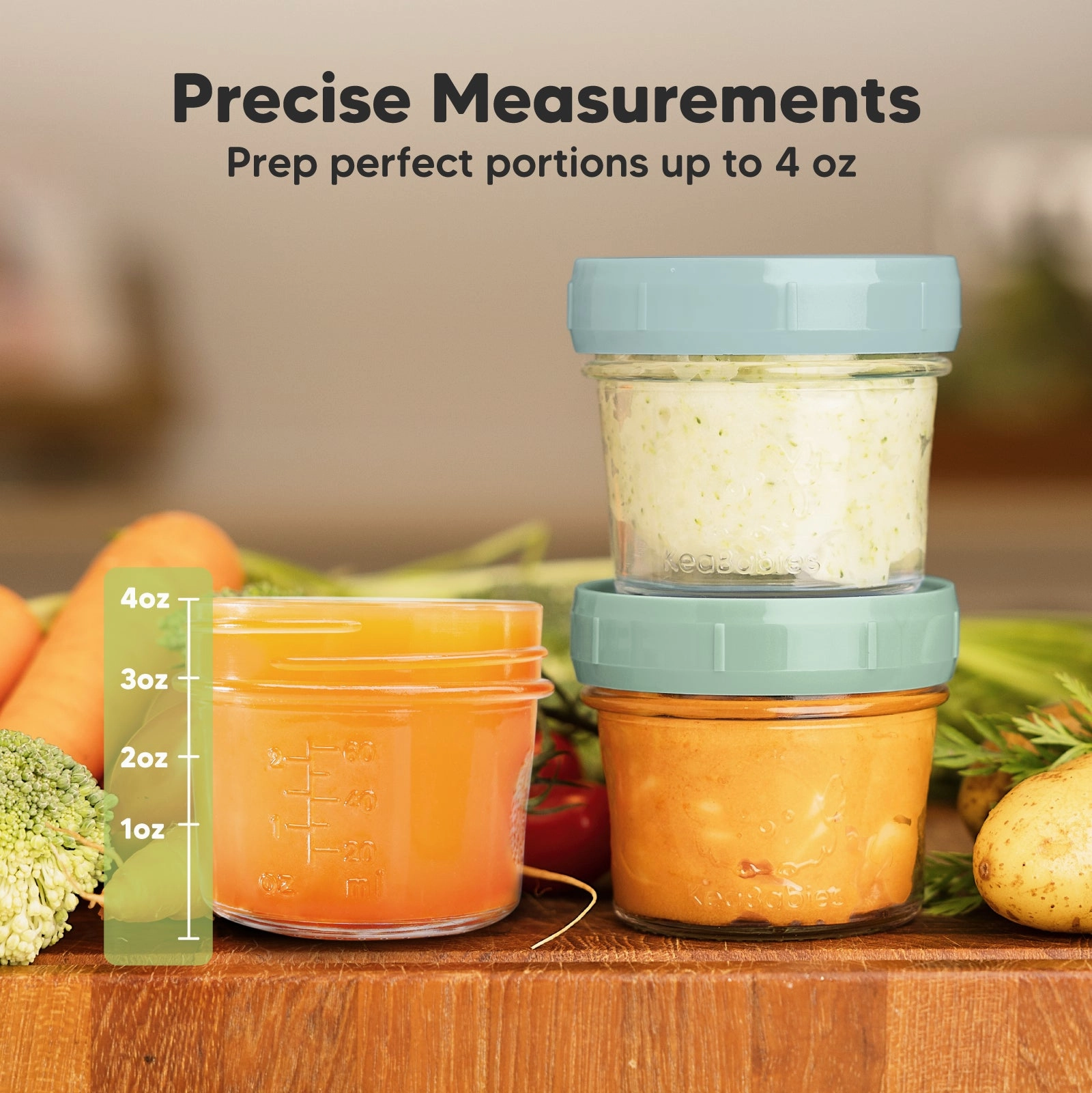 6-Pack Prep Jars Food Glass Containers (Musk Dusk)