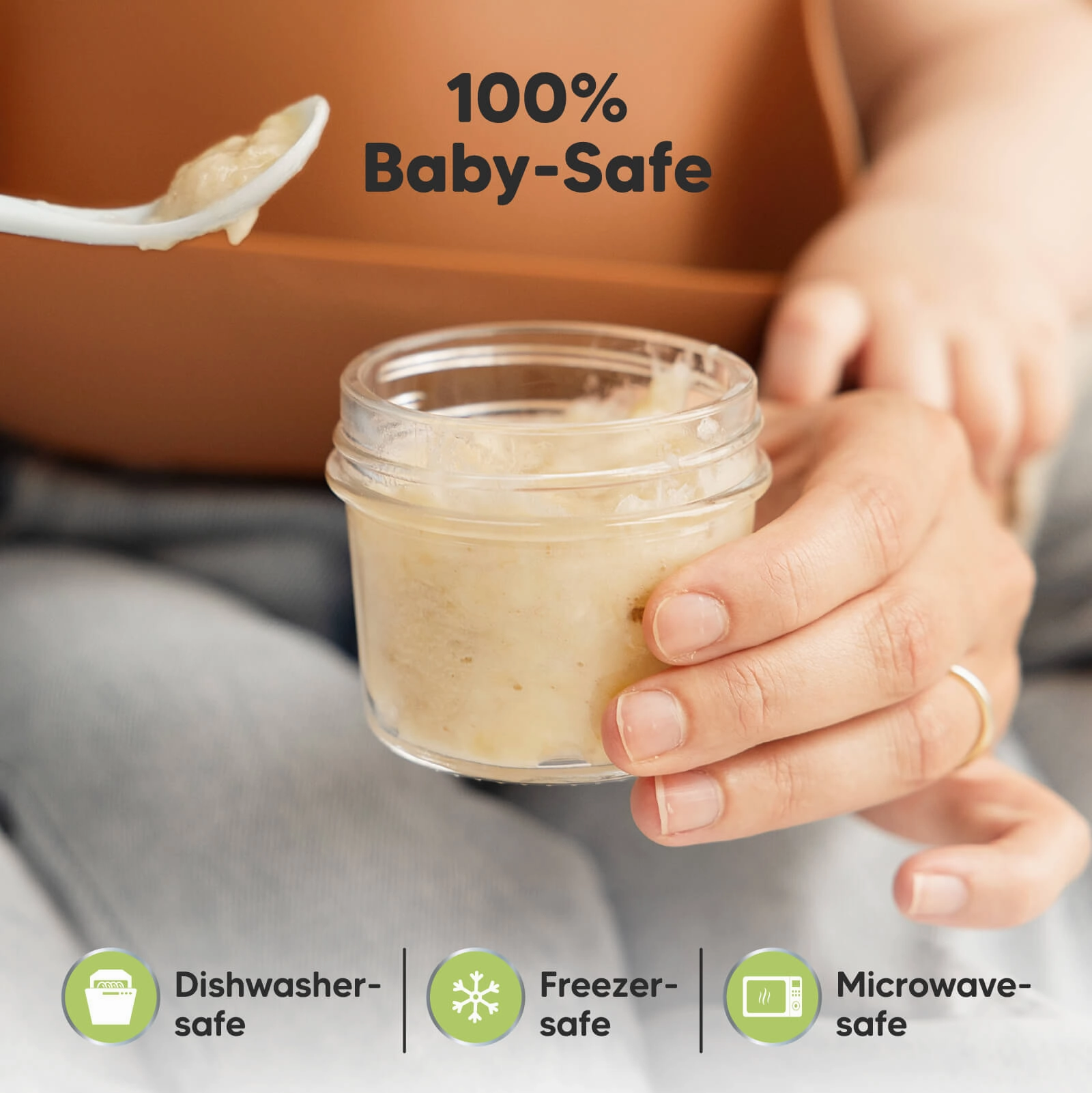 6-Pack Prep Jars Food Glass Containers (Roseate)