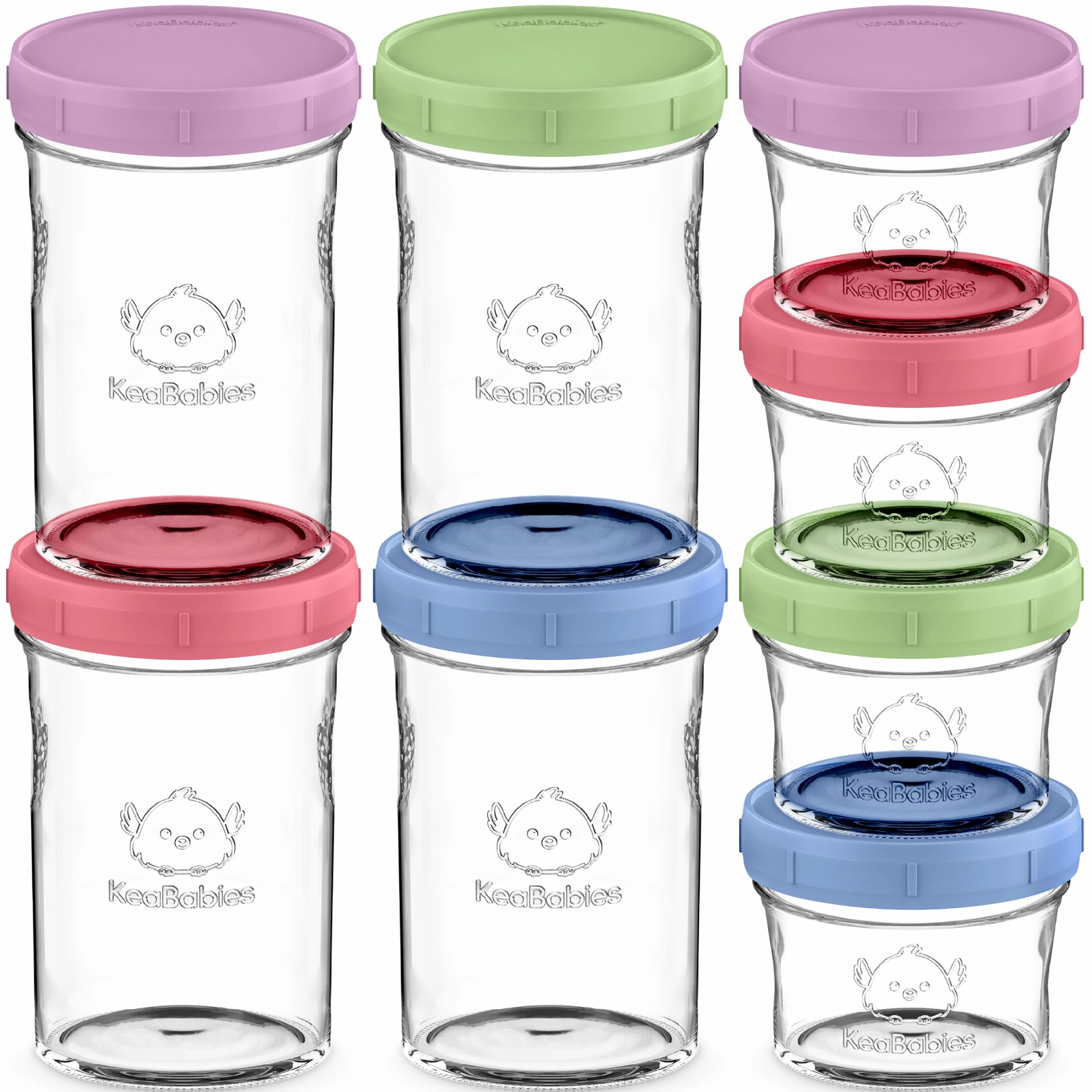 8-Pack Prep Jars Food Glass Containers