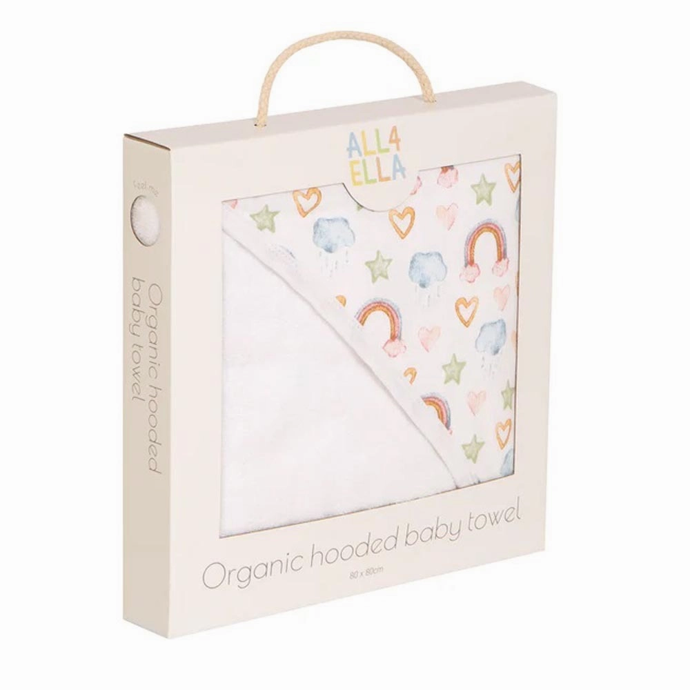 All4Ella Hooded Towel Rainbow Dreams
