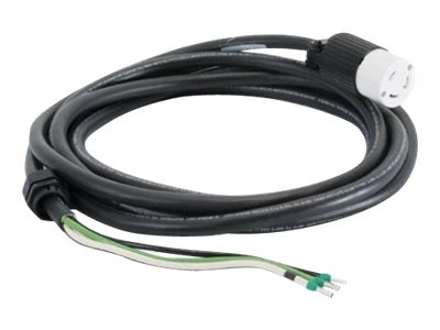 APC InfraStruXure Whips - Power cable - bare wire to NEMA L6-30 (F) - 25 ft - black - Canada, United States - for P/N: SRT10KXLTW, PDW25L6-30C