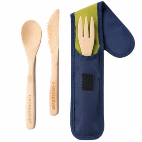 Bamboo Cutlery Set - Navy