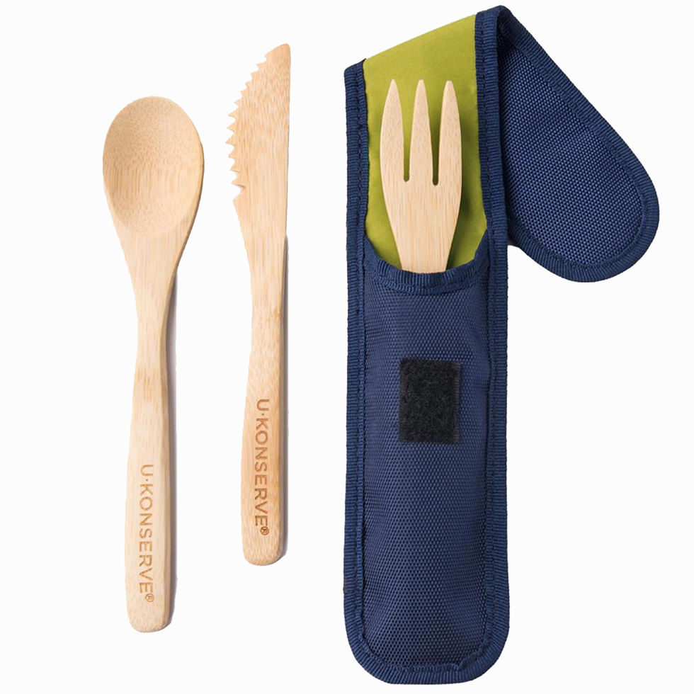 Bamboo Cutlery Set - Navy