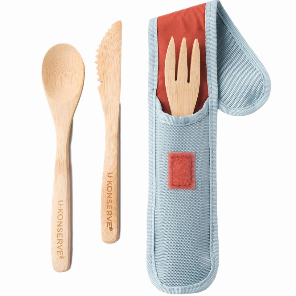 Bamboo Cutlery Set - Seafoam