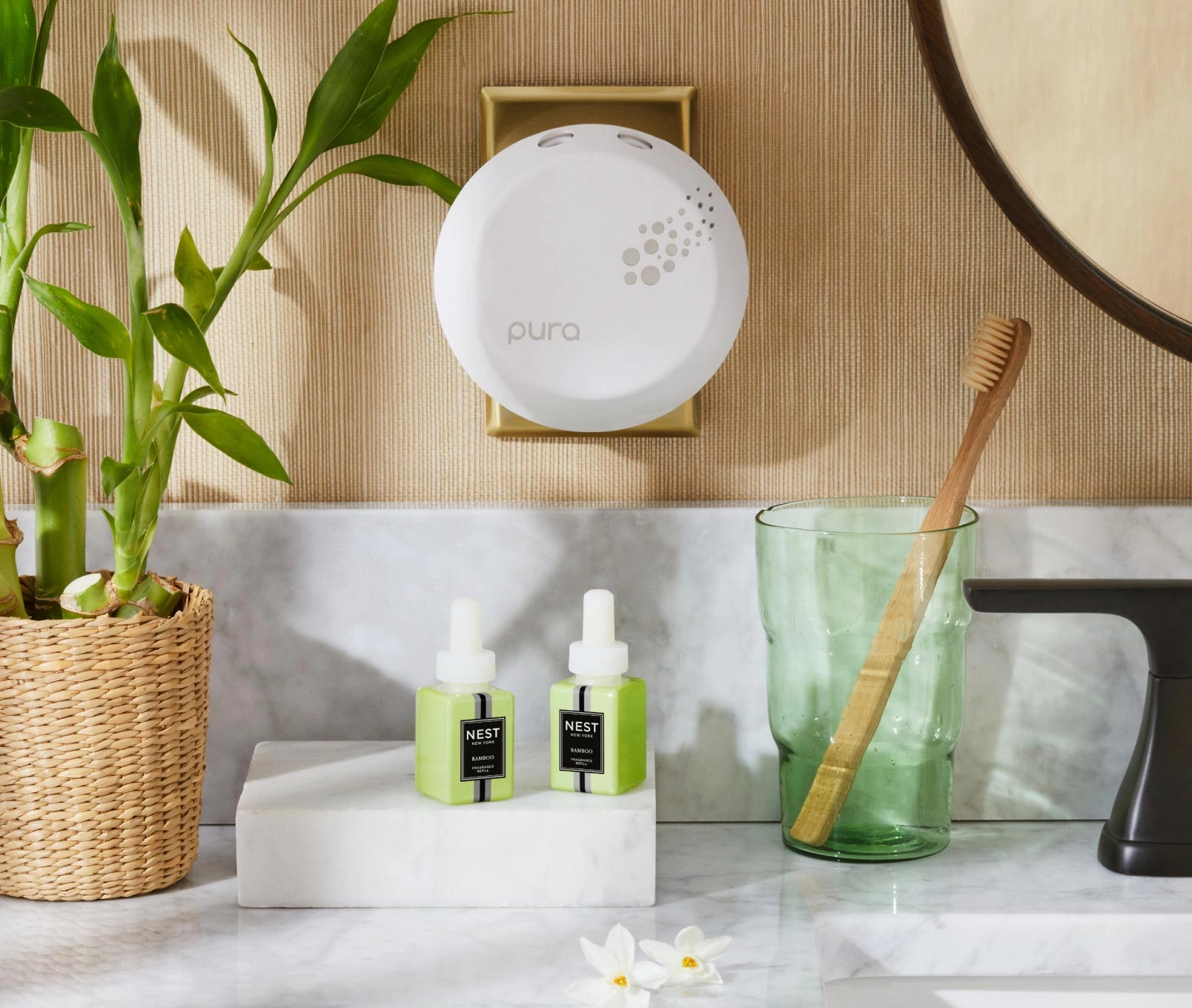Bamboo Refill Duo for NEST x Pura Smart Home Fragrance Diffuser - Smart Vials