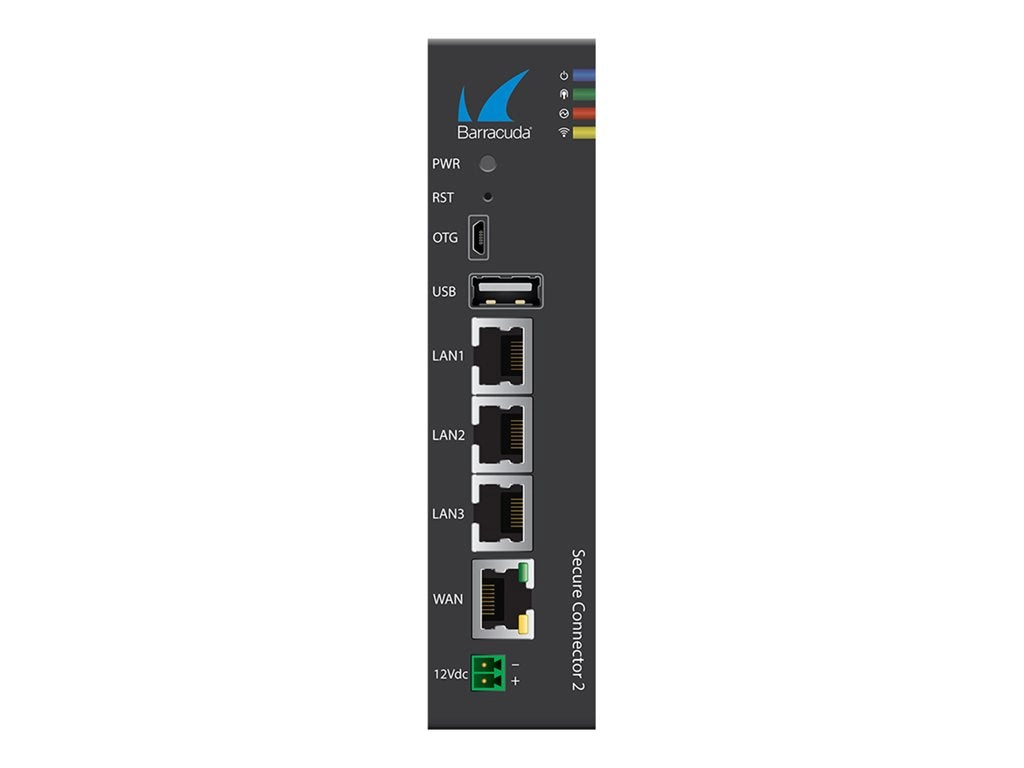 Barracuda Secure Connector SC2.0 - Security appliance - 3 ports - 1GbE - DC power - rail mountable BNGFSC20A