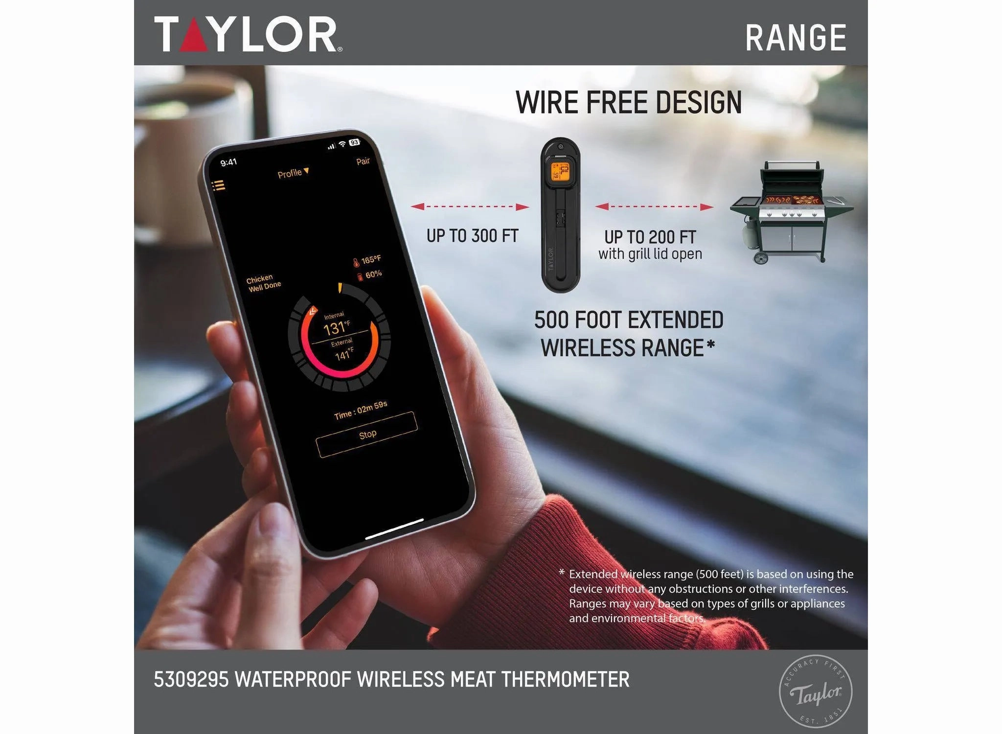 Bluetooth App Wireless Digital Cooking Kitchen Meat Thermometer