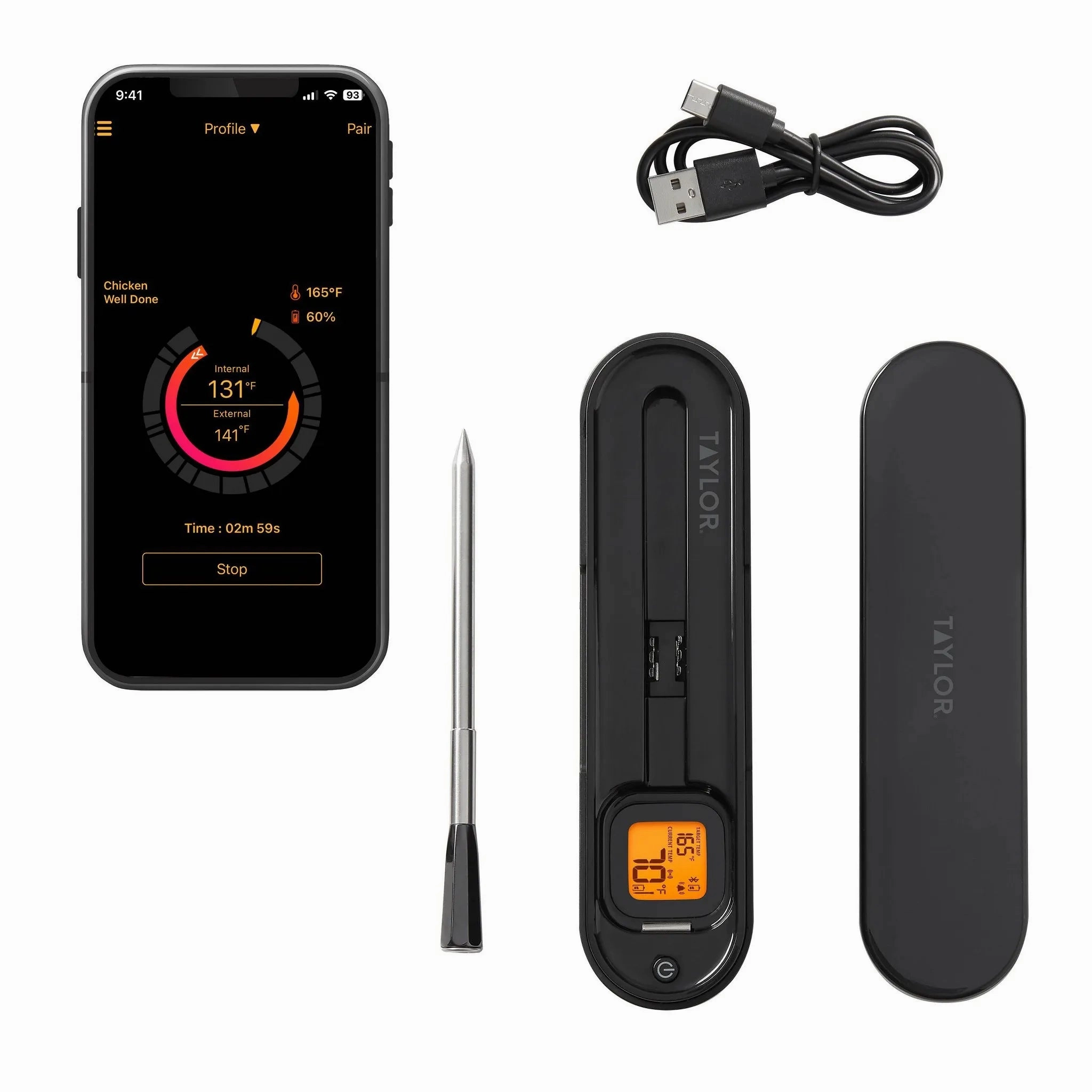 Bluetooth App Wireless Digital Cooking Kitchen Meat Thermometer