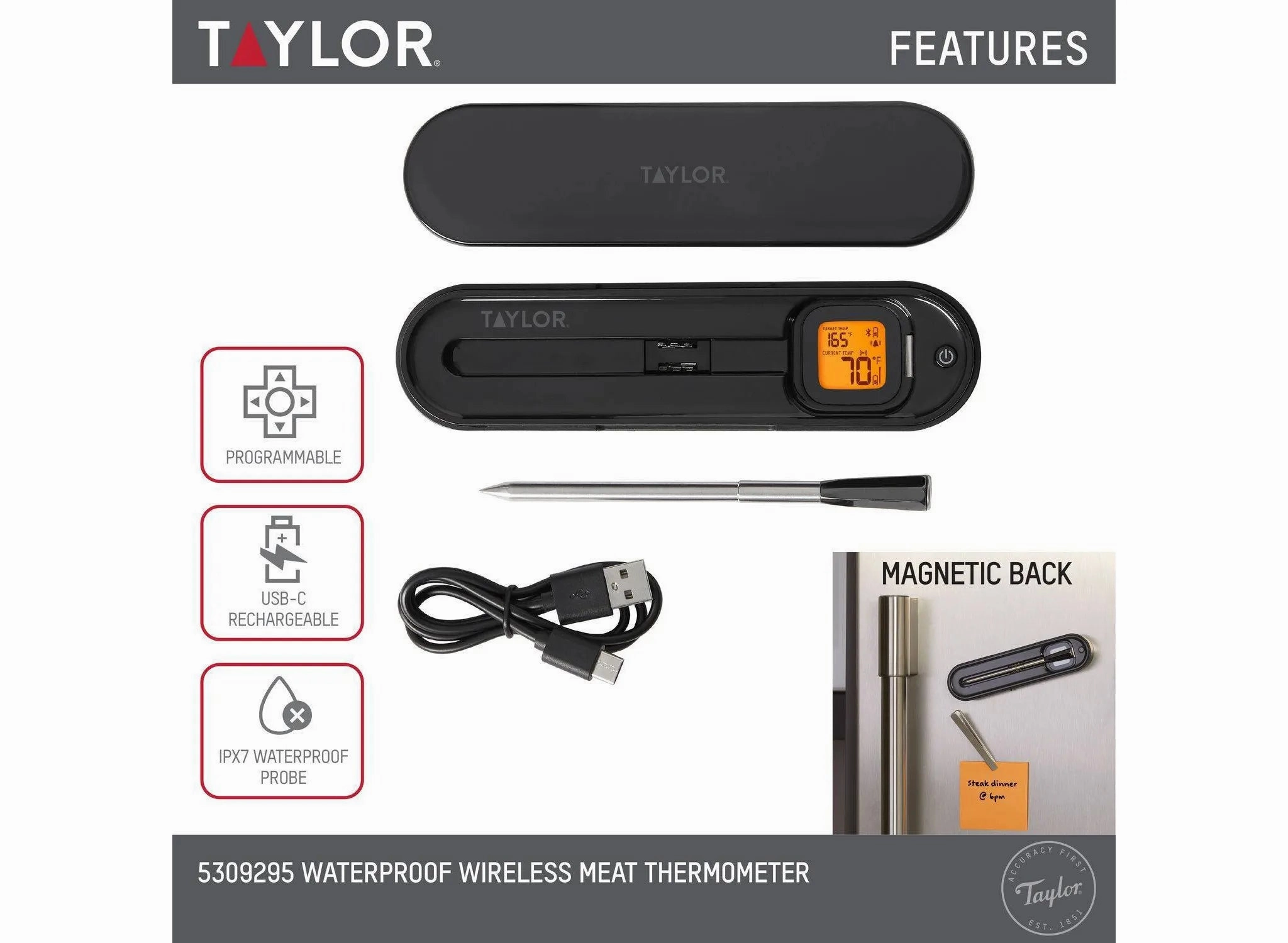 Bluetooth App Wireless Digital Cooking Kitchen Meat Thermometer