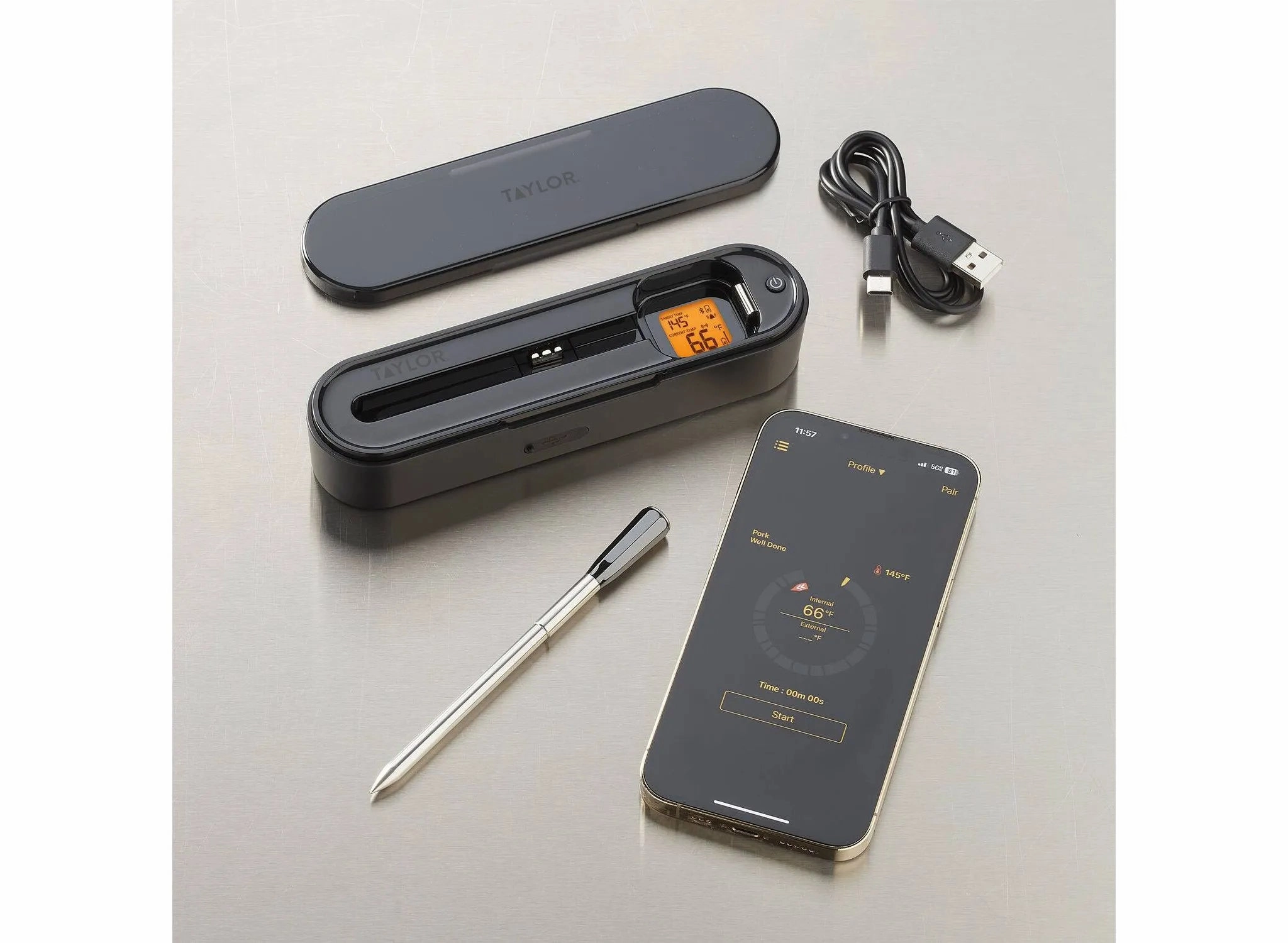 Bluetooth App Wireless Digital Cooking Kitchen Meat Thermometer
