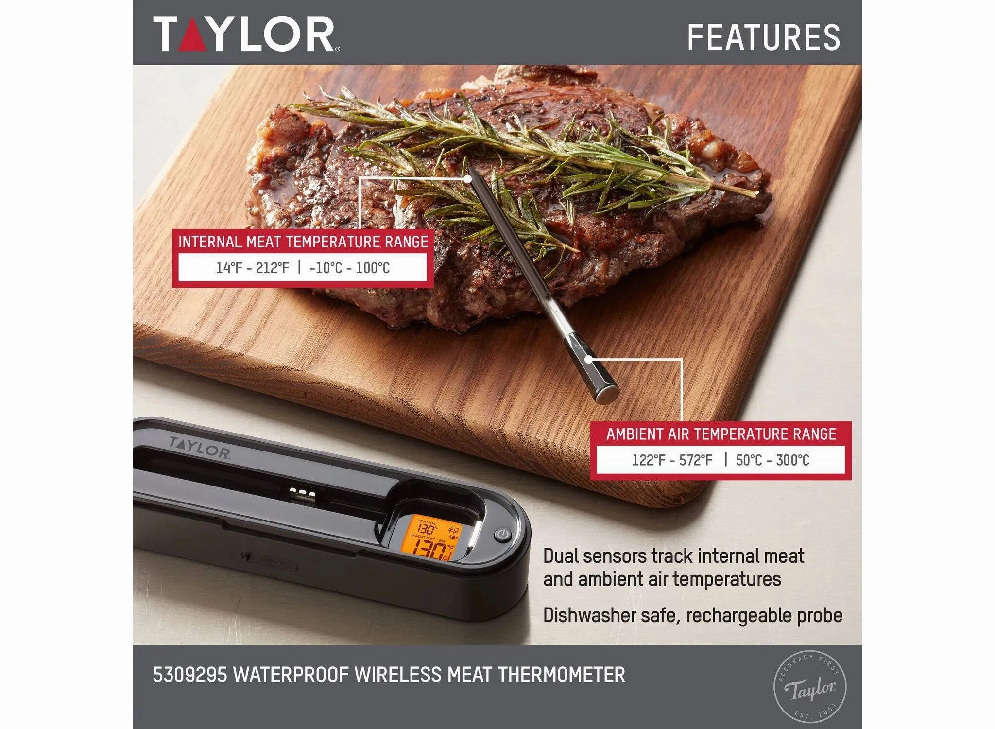 Bluetooth App Wireless Digital Cooking Kitchen Meat Thermometer