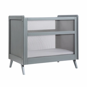 Breathable™ Mesh 2-in-1 Mini Crib — Gray — Greenguard Gold Certified
