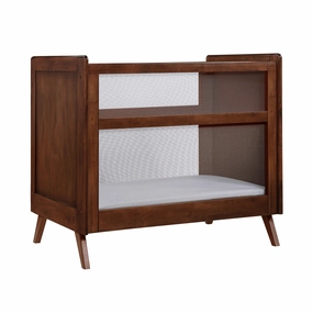 Breathable™ Mesh 2-in-1 Mini Crib — Walnut — Greenguard Gold Certified