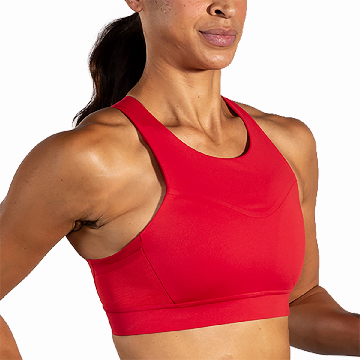 Brooks Drive 3 Pocket Run Bra - Salsa