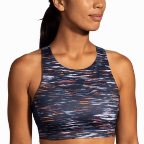 Brooks Drive 3 Pocket Run Bra - Sundial Velocity Print