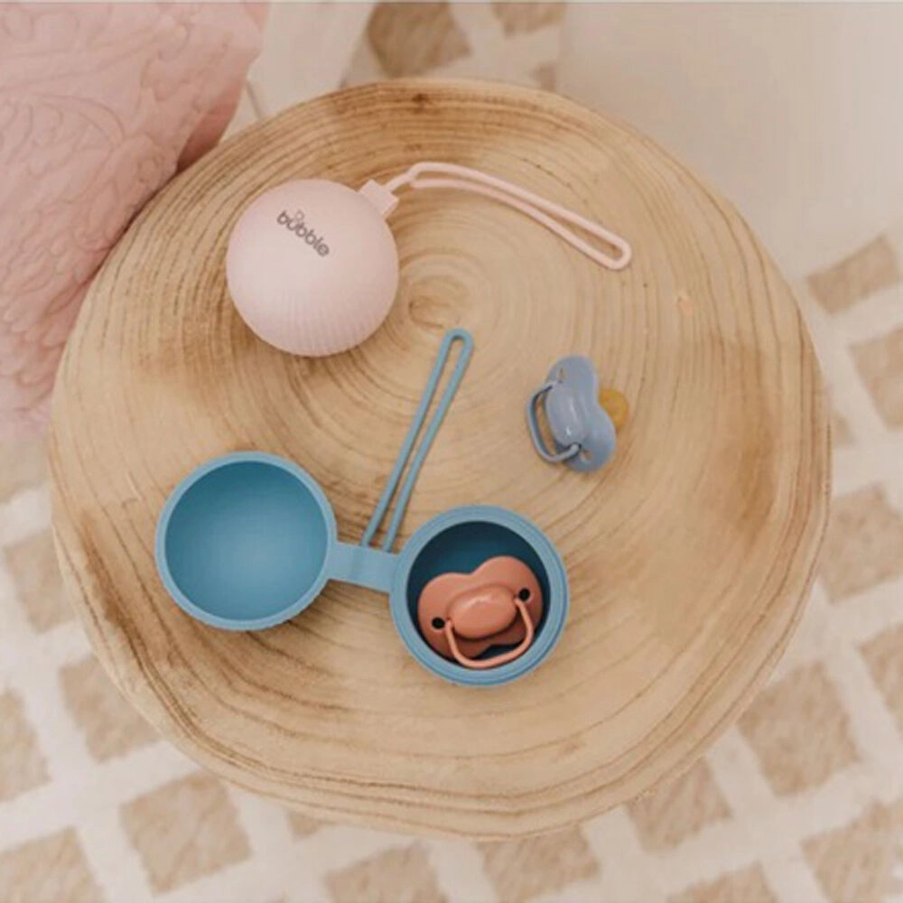 Bubble Silicone Pacifier Holder Blue