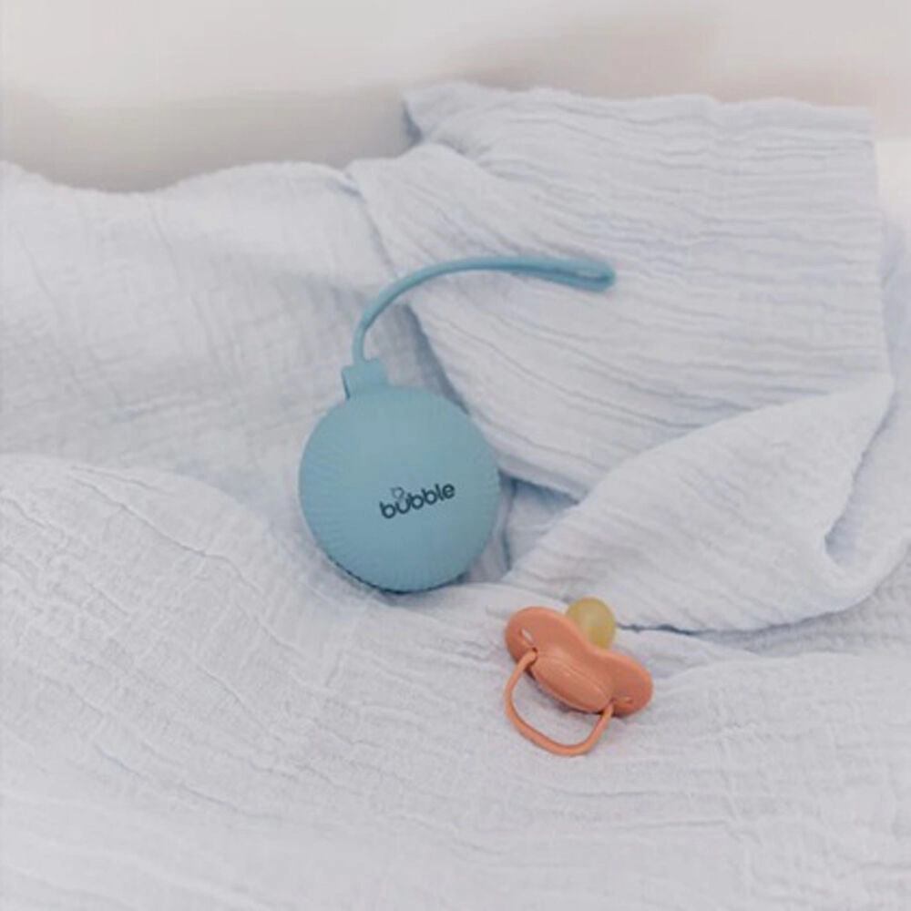 Bubble Silicone Pacifier Holder Blue