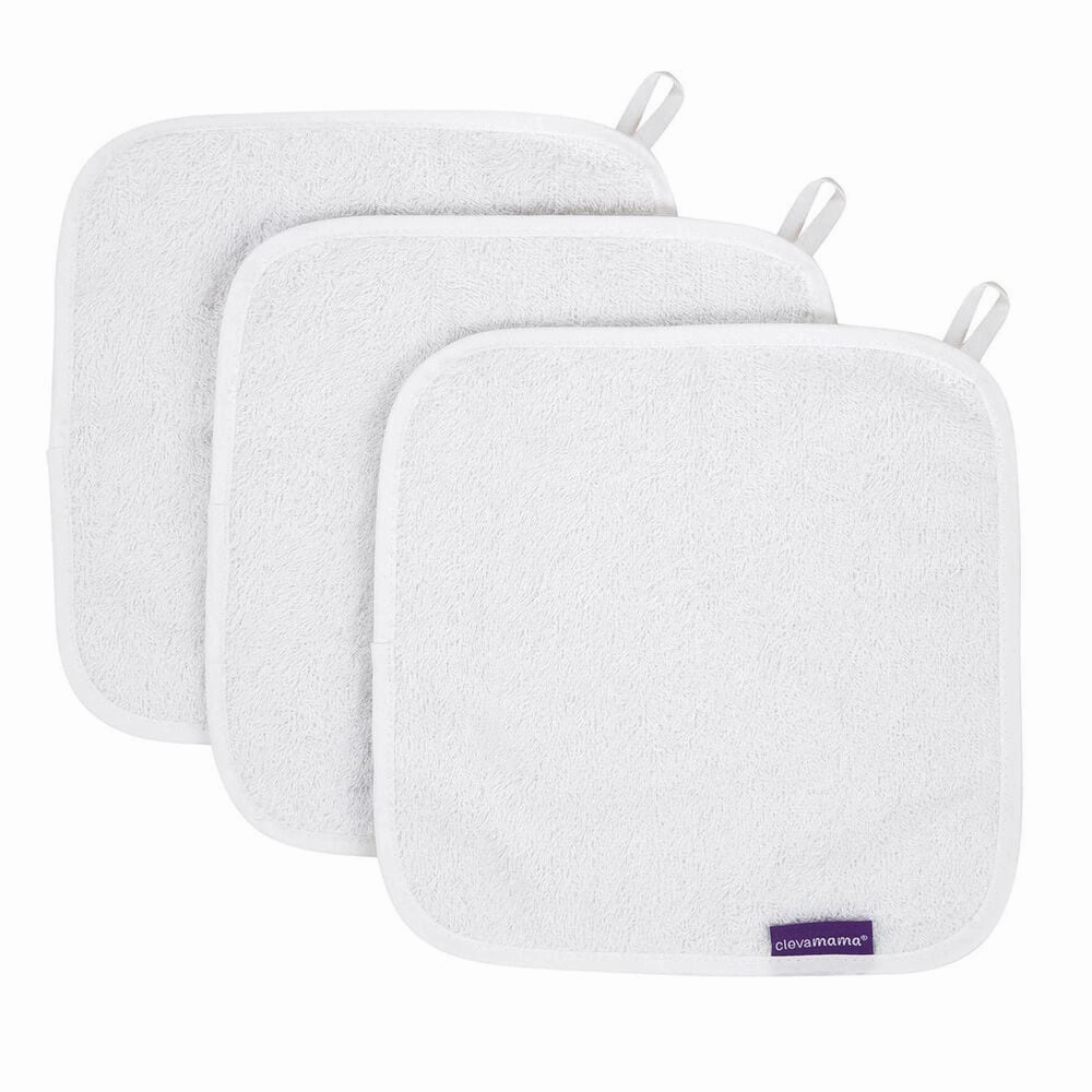 ClevaMama Bamboo Baby Washcloth Set 3 Pack
