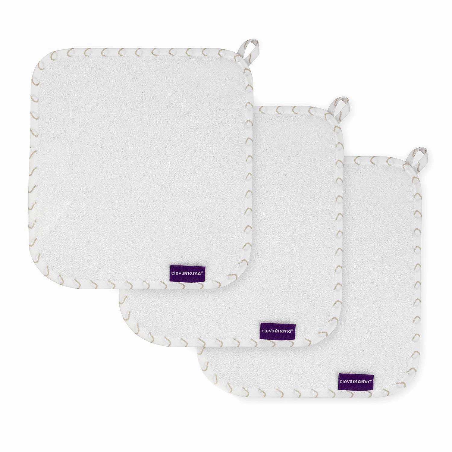 ClevaMama Bamboo Baby Washcloth Set 3 Pack