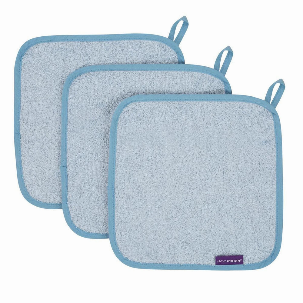 ClevaMama Bamboo Baby Washcloth Set 3 Pack