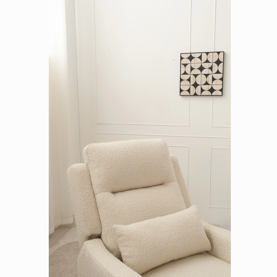 COCOON Rio Recliner Glider Chair In Boucle