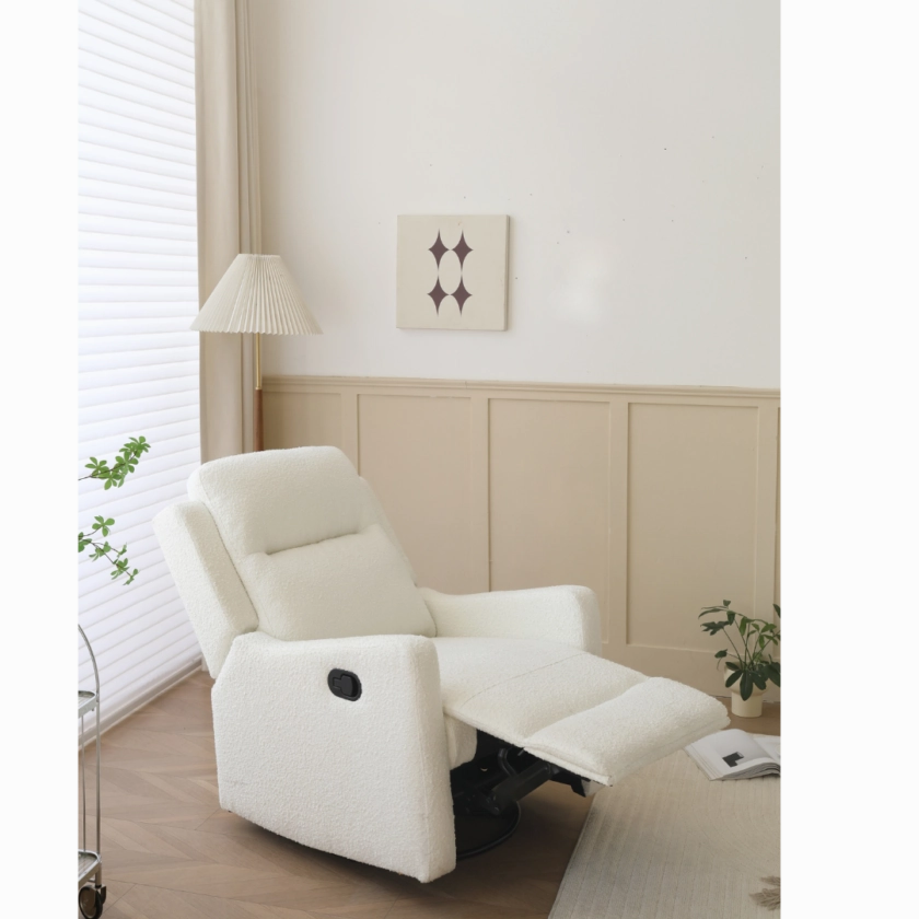 COCOON Rio Recliner Glider Chair In Boucle