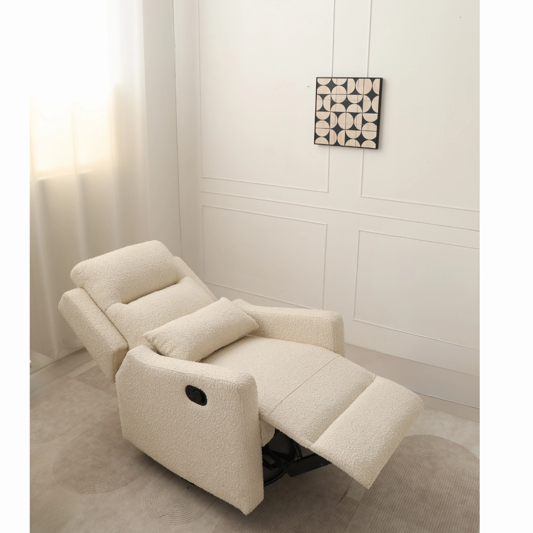 COCOON Rio Recliner Glider Chair In Boucle