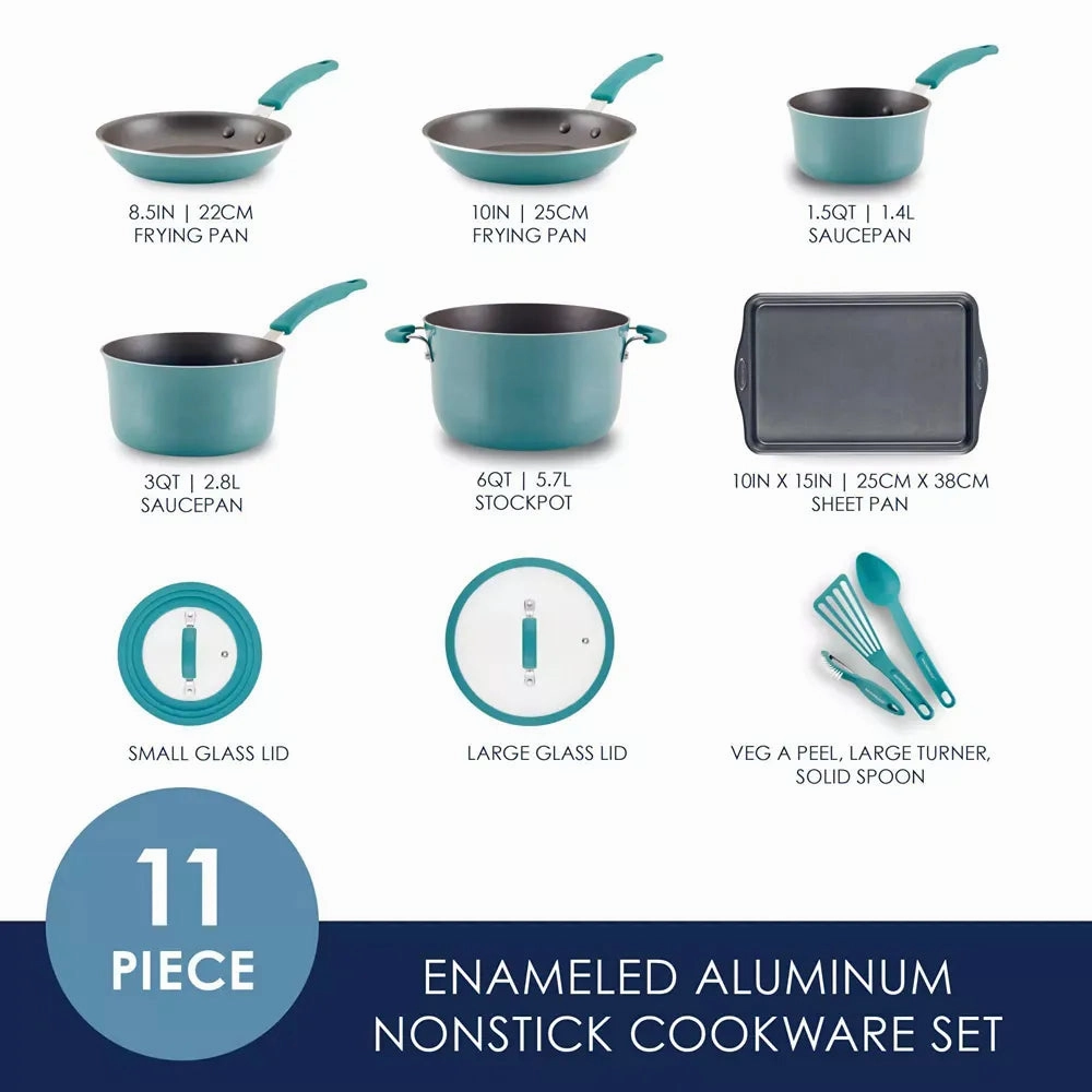 Cook   Create 11pc Aluminum Nonstick Cookware Set