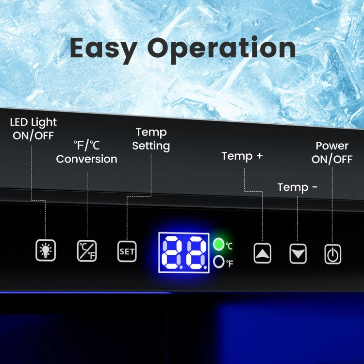Costway 24 Inch Under Counter Dual Drawer Fridge with 37℉-64℉ Temperature Range