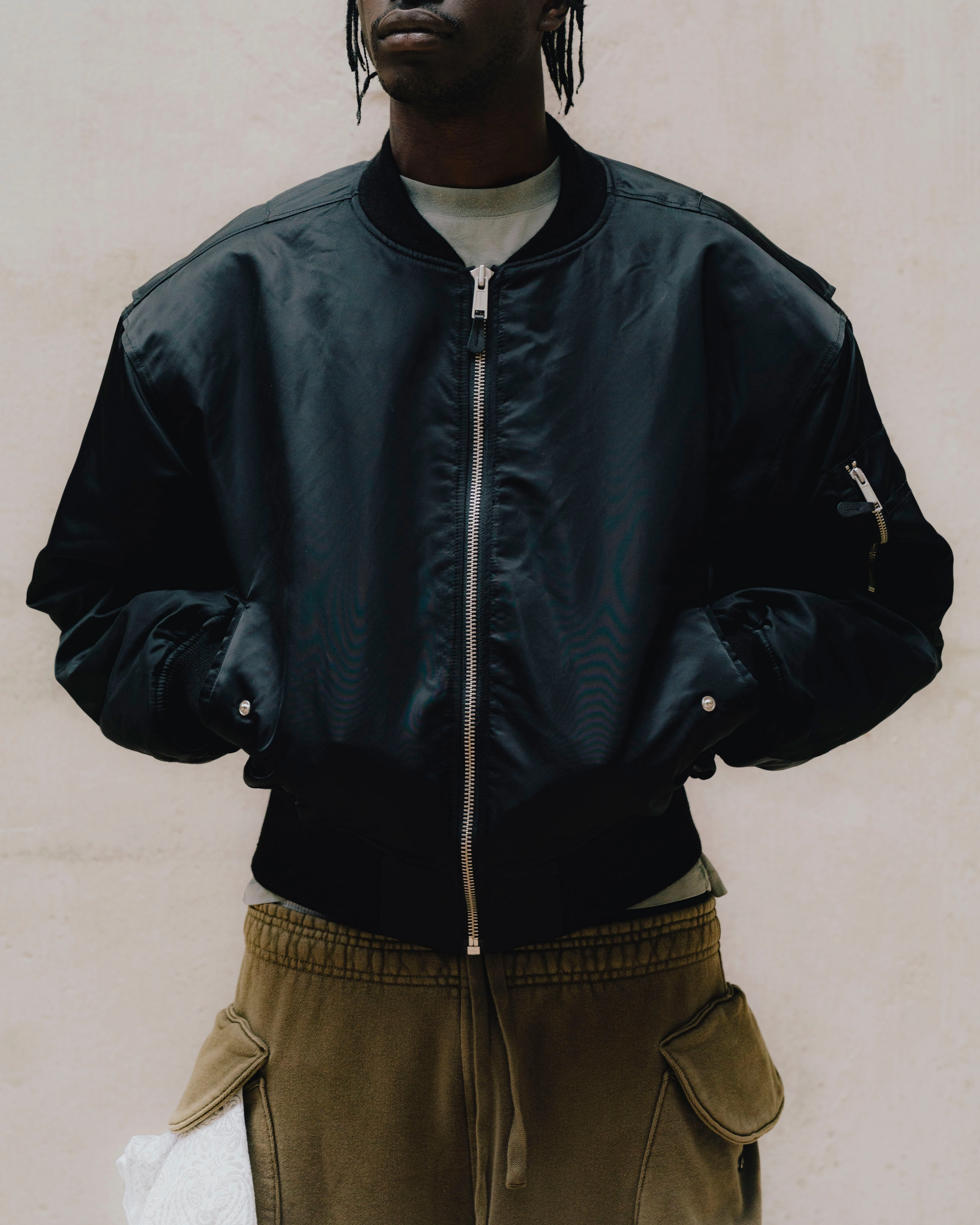 CROPPED BROAD BOMBER