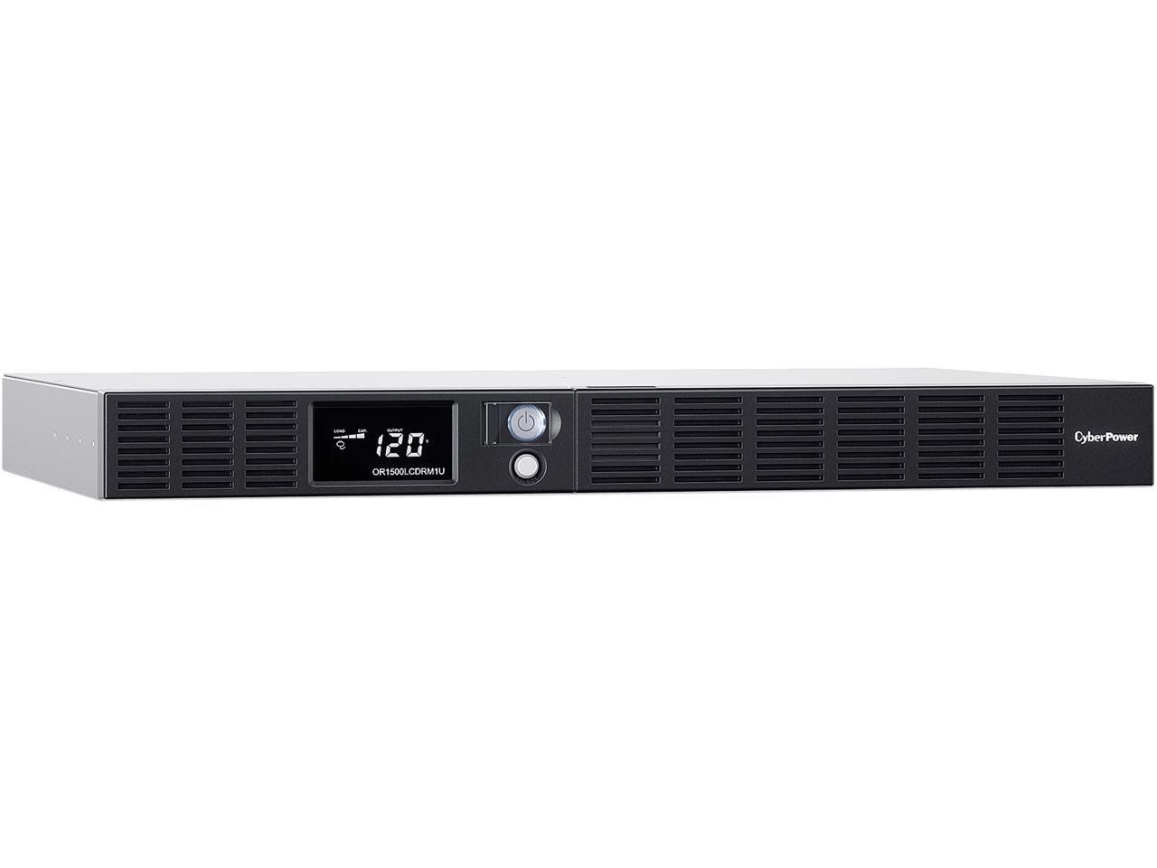CyberPower Smart App LCD 1500 VA 900 Watts 1U 6 Outlets UPS - OR1500LCDRM1U