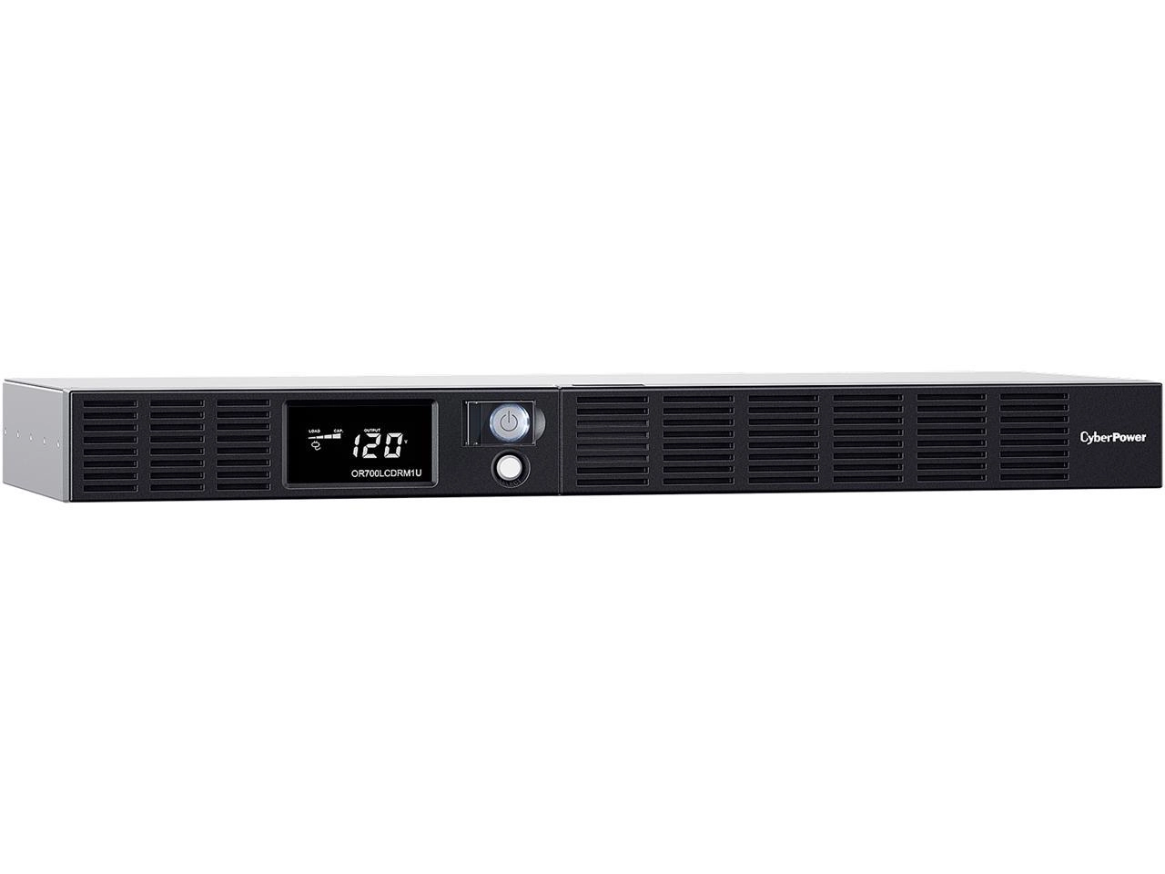 CyberPower Smart App LCD 700 VA 400 Watts 1U 6 Outlets UPS - OR700LCDRM1U