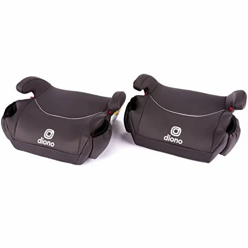 Diono Solana, No Latch, Pack of 2 Backless Booster Car Seats,  Black