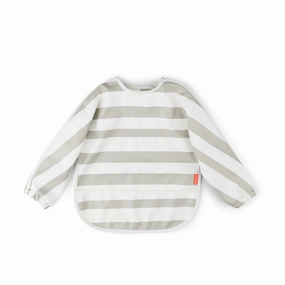 Done By Deer Sleeved Pocket Bib Stripes Sand