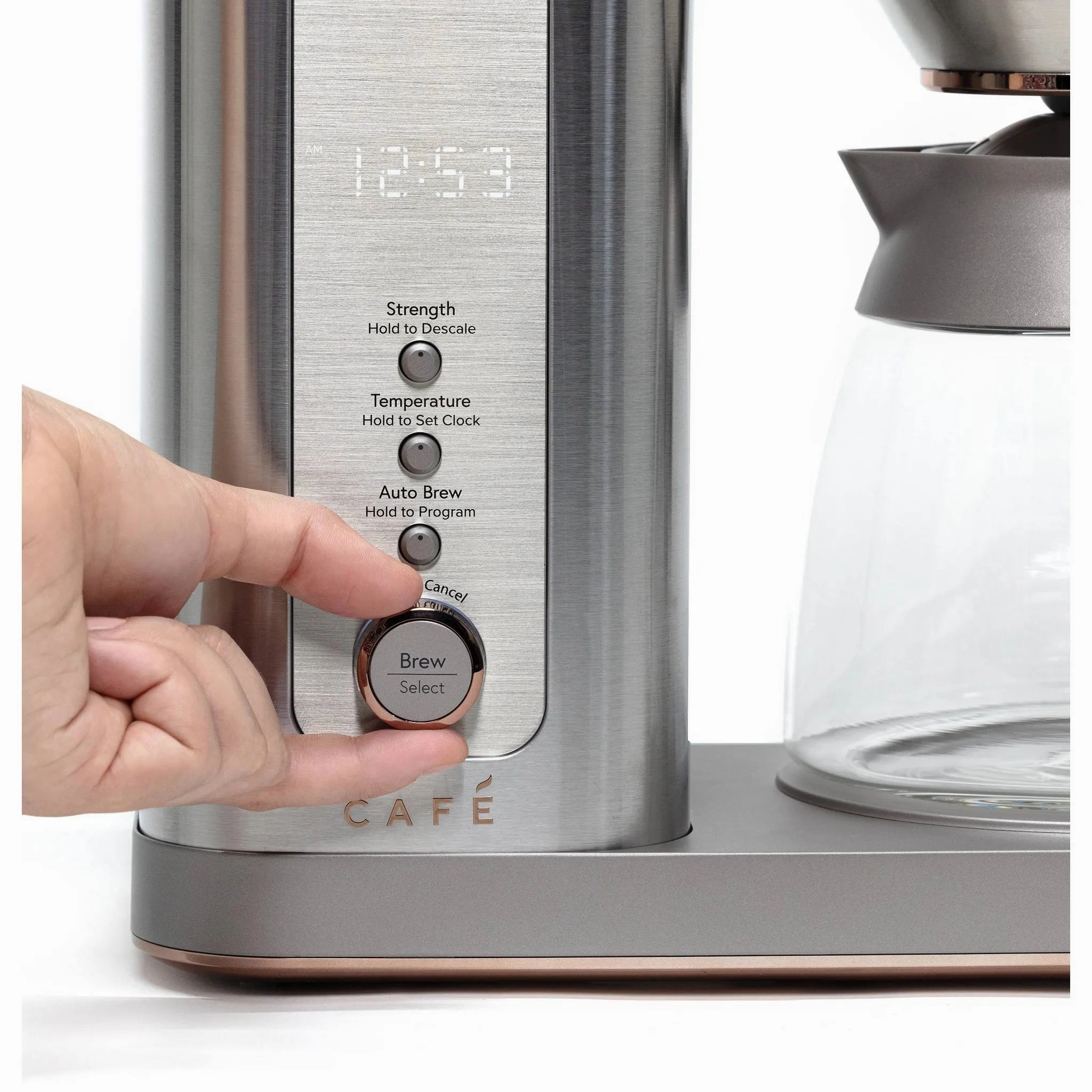 Drip Coffee Maker with Glass Carafe Stainless Steel