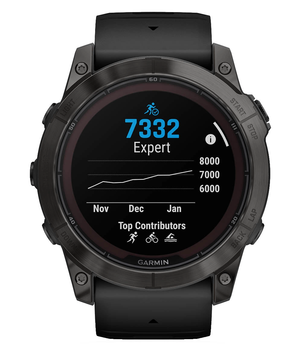 Fenix 7X Pro Saph Solar Crbn Gry Ti w/ Black Band