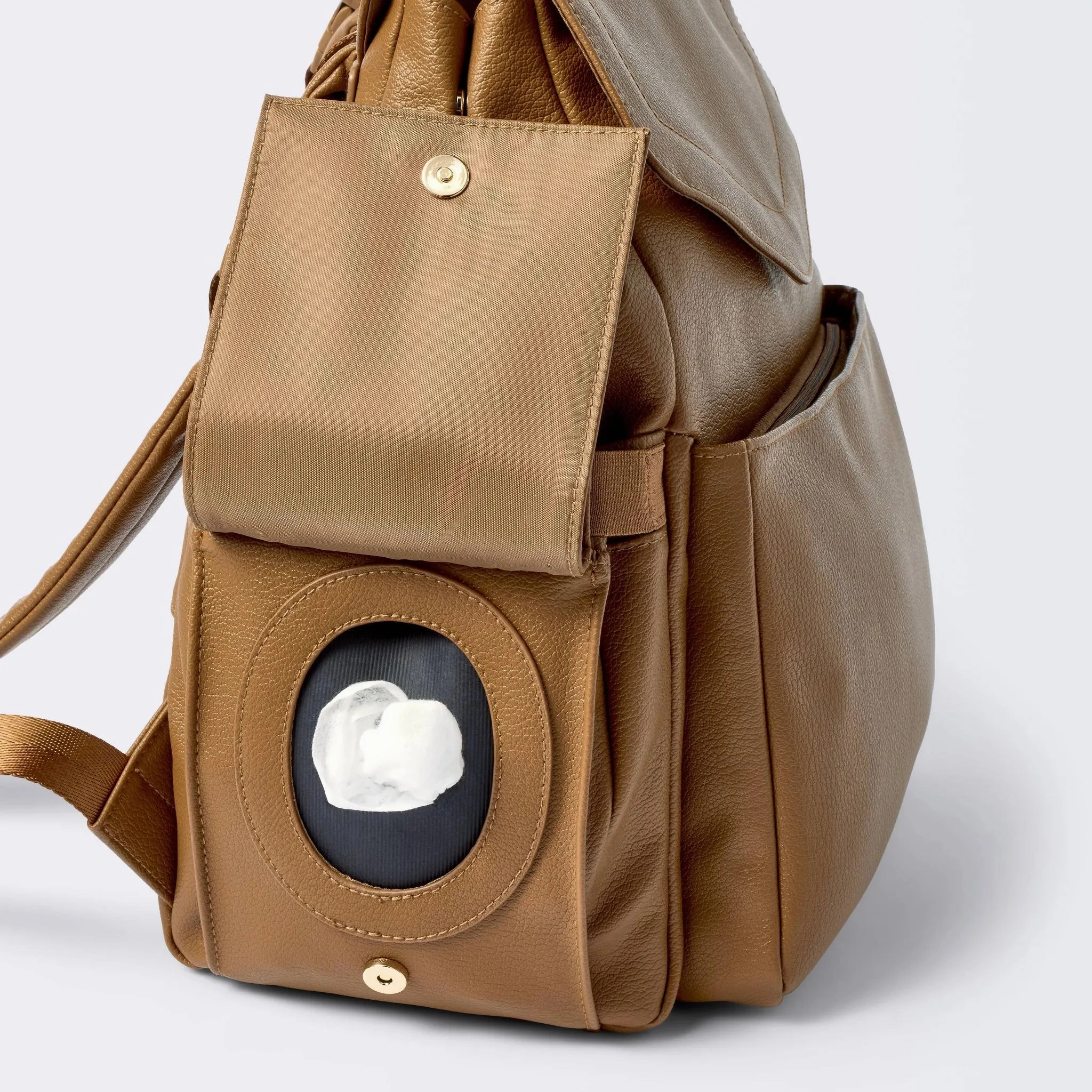 Flap Top Diaper Backpack - Cognac - ™