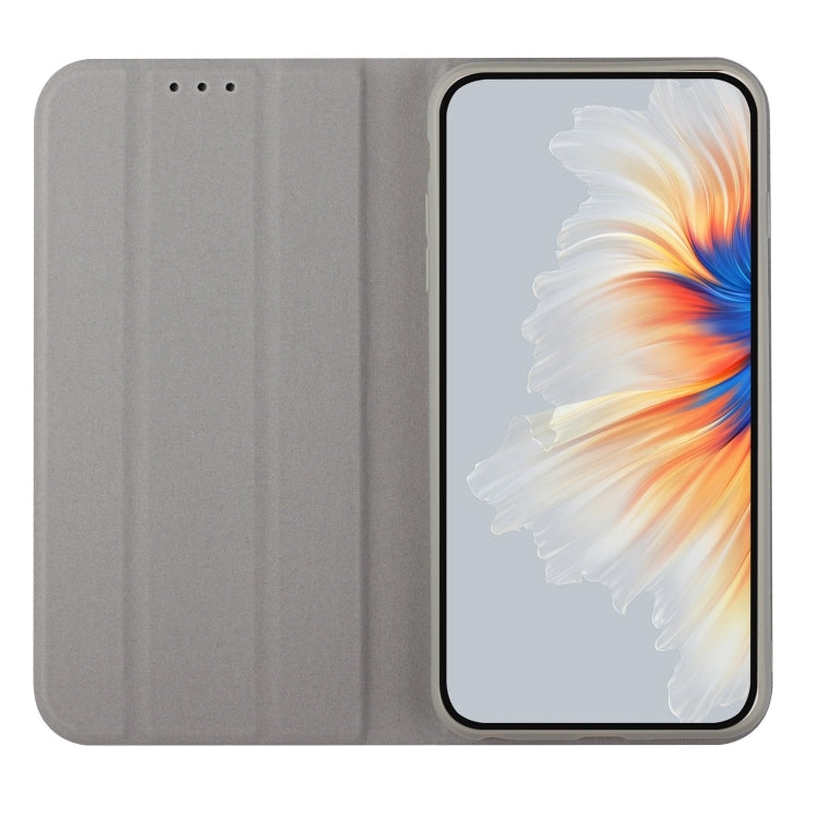 For Samsung Galaxy S21  5G 3-Folding Ultrathin Skin Feel Magnetic Solid Color Horizontal Flip