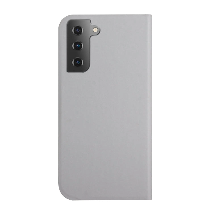 For Samsung Galaxy S21  5G 3-Folding Ultrathin Skin Feel Magnetic Solid Color Horizontal Flip