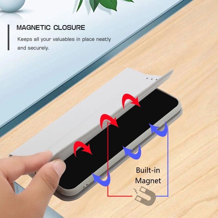 For Samsung Galaxy S21  5G 3-Folding Ultrathin Skin Feel Magnetic Solid Color Horizontal Flip