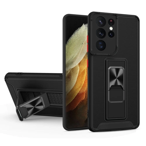For Samsung Galaxy S21  5G Dual-color Skin Feel TPU   PC Magnetic Shockproof Case with Invisible