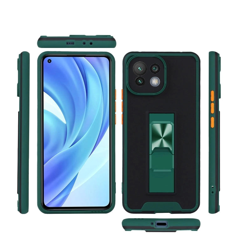 For Xiaomi Mi 11 Dual-color Skin Feel TPU   PC Magnetic Shockproof Case with Invisible