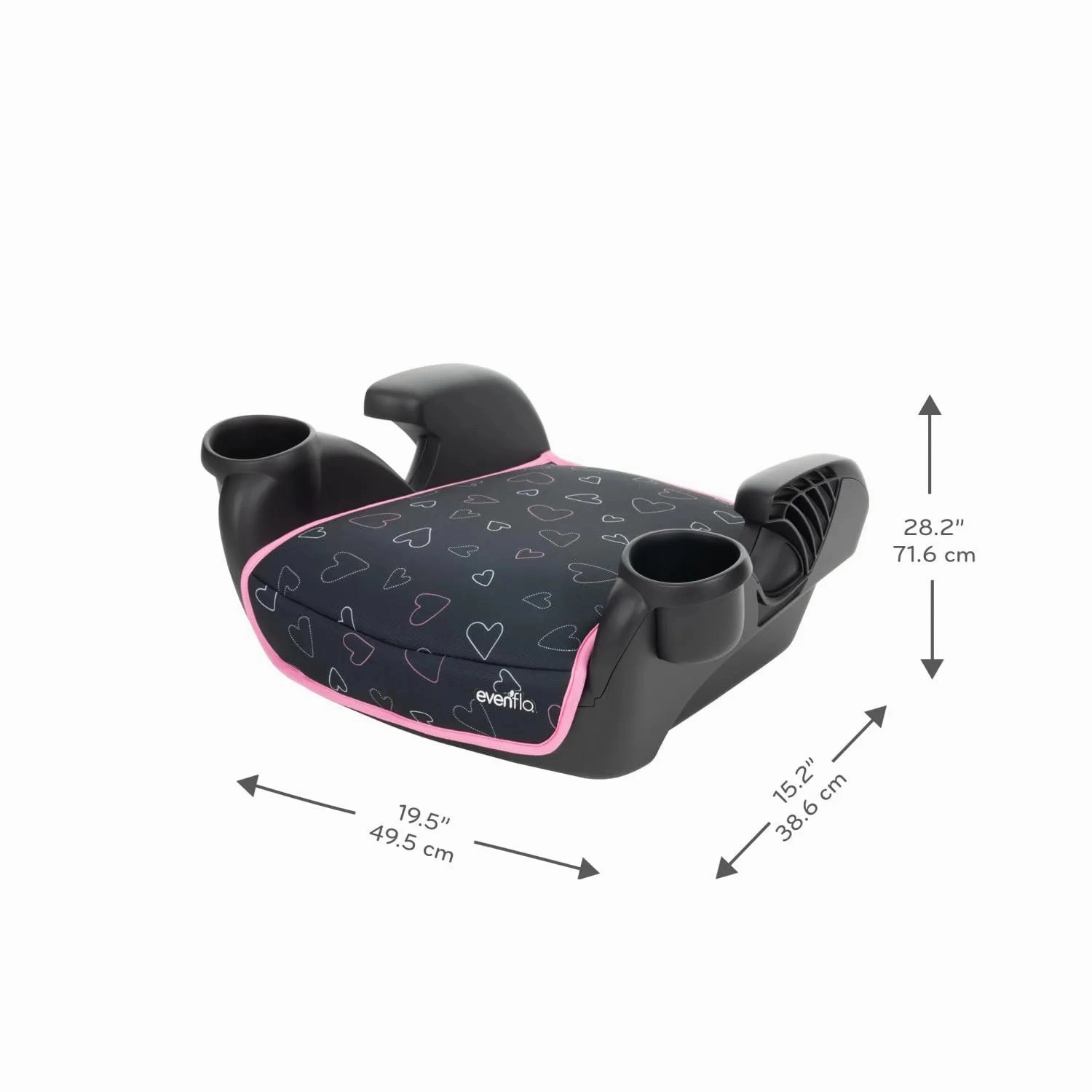 GoTime No Back Booster Car Seat - Amore Pink