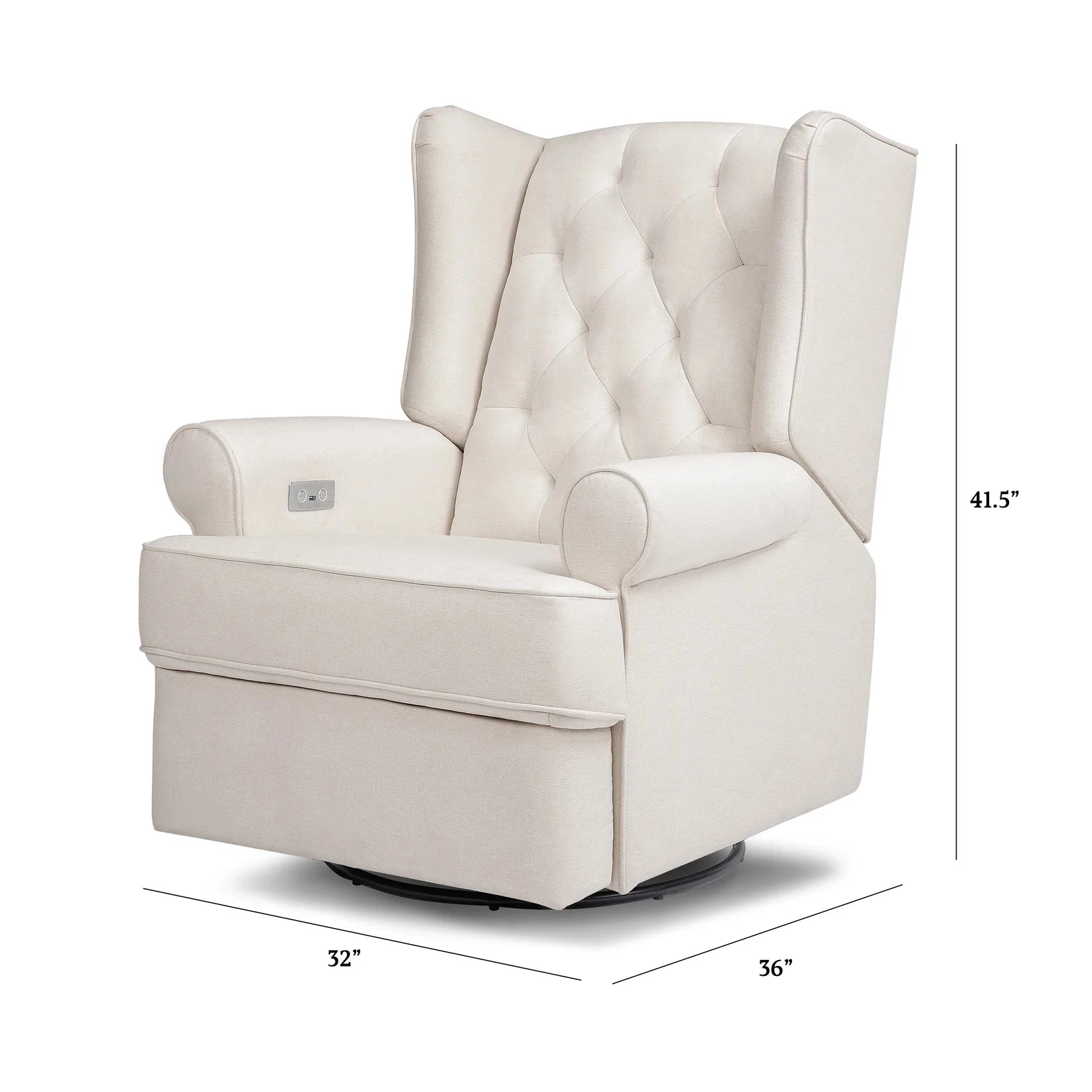 Harbour Electronic Recliner and Swivel Glider with USB Port