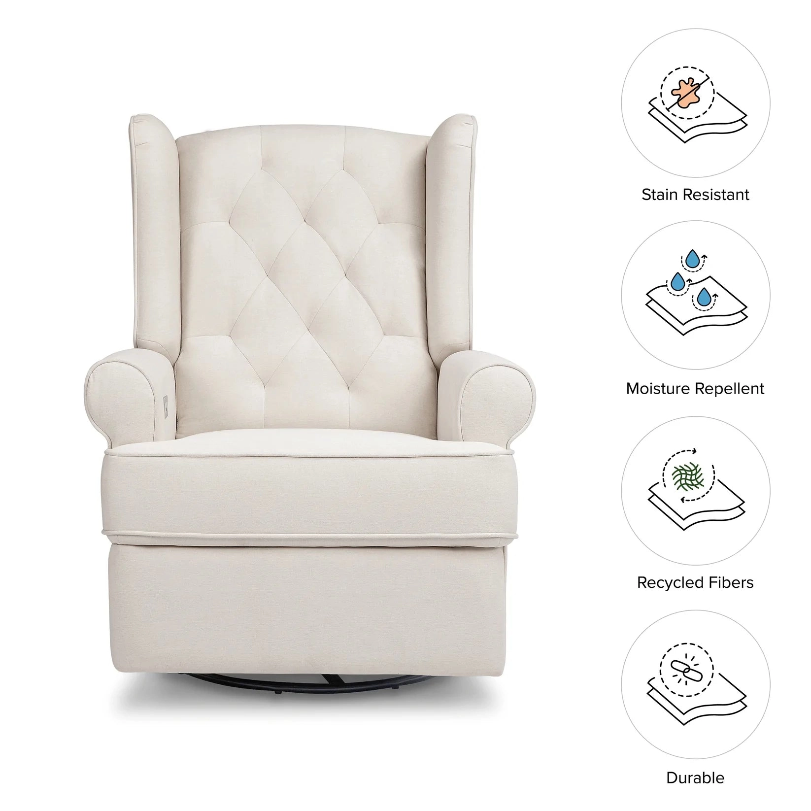 Harbour Electronic Recliner and Swivel Glider with USB Port