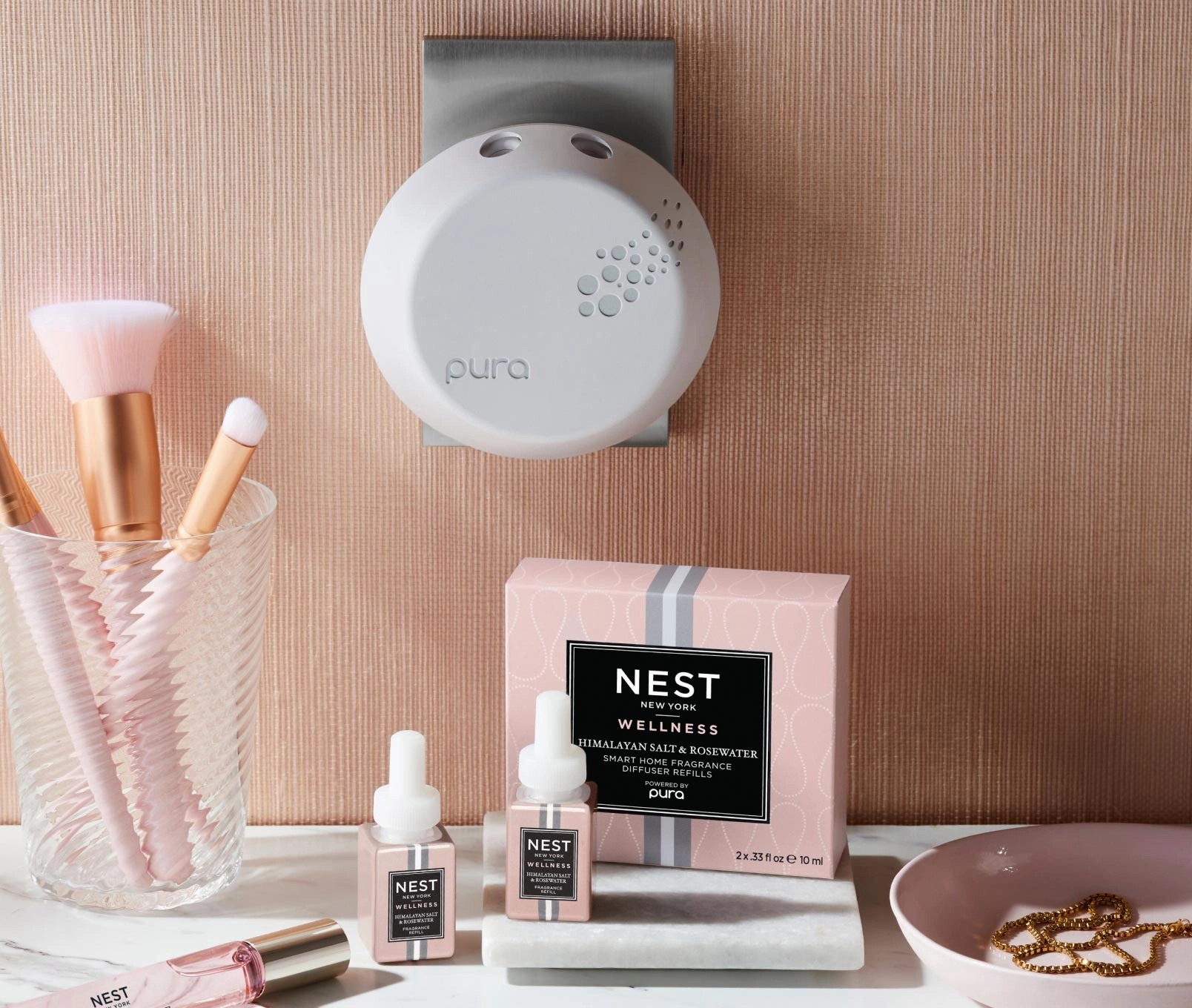 Himalayan Salt & Rosewater Refill Duo for NEST x Pura Smart Home Fragrance Diffuser - Smart Vials